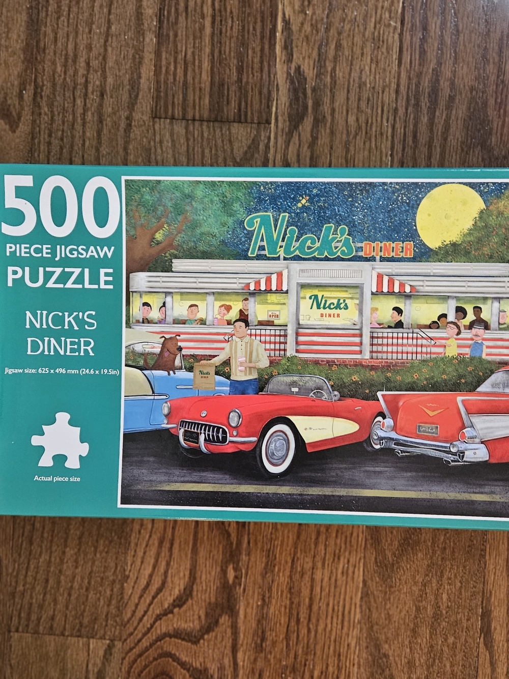 500-Piece Jigsaw Puzzle - Retro Red Diner Scene